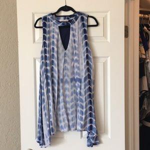 Blue tie dye dress